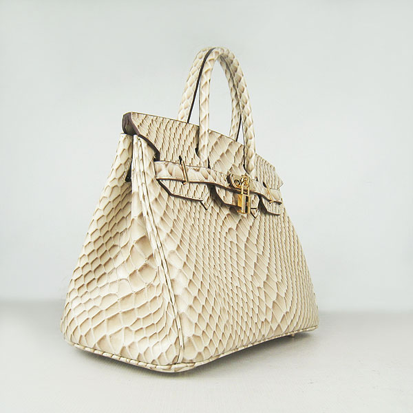 Replica Hermes Birkin 30CM Fish Veins Leather Bag Beige 6088 On Sale